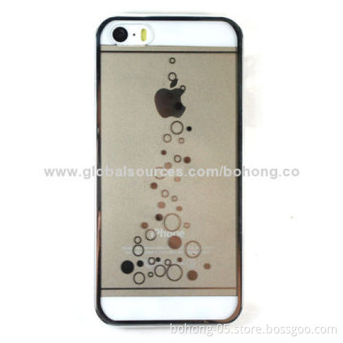 Plating case for iPhone 5s, transparent PC with plating pattern